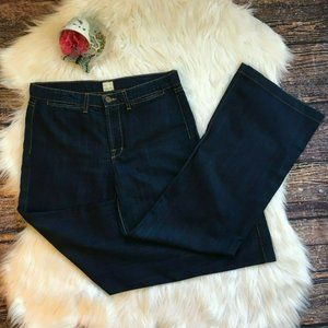 J Brand Dark Wash Denim Taper Wide Leg Mid Rise Jean Womens Size 28x29 Casual